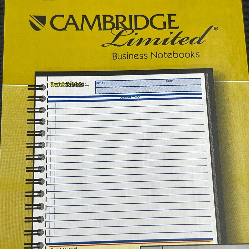 Mead Cambridge Limited Business QuickNotes 80 Sheets 8x4.875 Black 06096